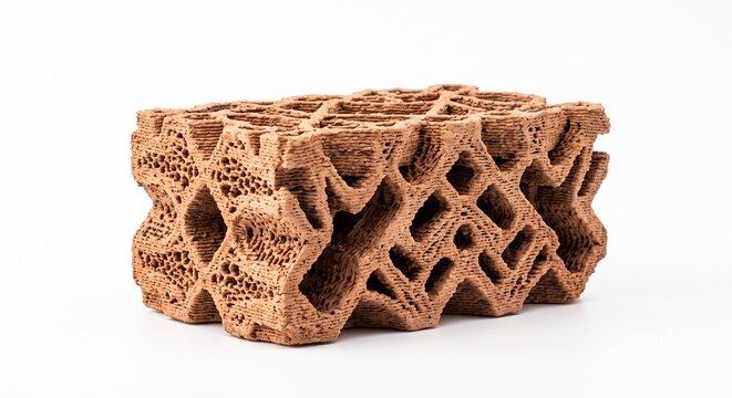 Macro porous 3D printed ceramic terracotta brick sustainable passive cooling