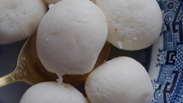 Rasgulla, popular soft and spongy Bengali sweets made from chenna (cheese) balls