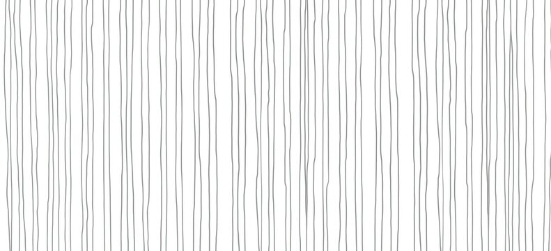 Fine Grey Line Pattern Vertical Irregular Handmade Style White Surface