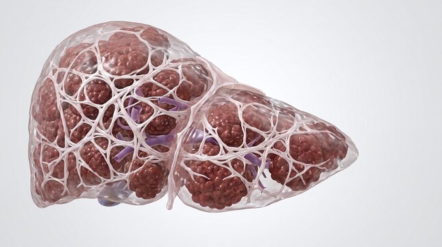 3D Medical Visualization of Liver Cirrhosis: Fibrous Scarring and Regenerative Nodules