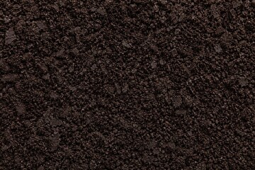 Fototapeta premium Dark Cookies Crumb Dessert Topping Background. Dessert Topping Background