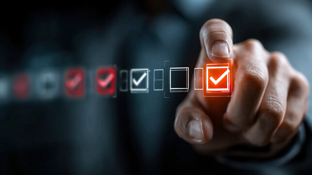 Business approval system with digital interface showing approve and reject options document validation workflow automation corporate governance and efficient decision making process optimization