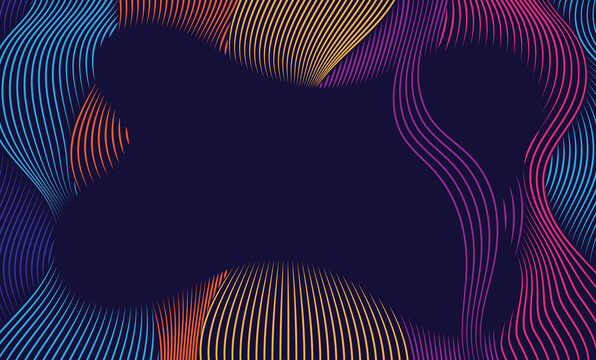 Abstract Modern Background with Vibrant Wavy Lines and Geometric Flowing Gradient Patterns