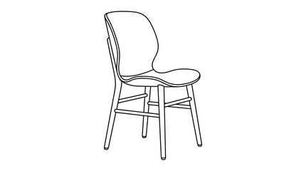 Fototapeta premium Simple Wooden Chair Design.