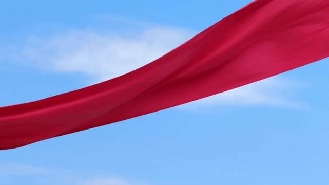red flag on blue sky