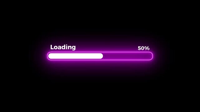 Futuristic Glowing Digital Preloader Screen Motion Graphic Asset