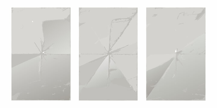 three vertical sheets of white paper with visible creases and folds wrinkles texture folded sheet document