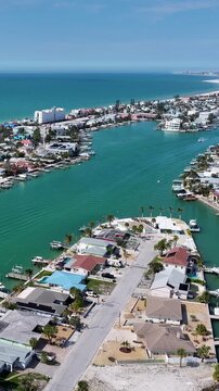 St Pete Beach At Saint Petersburg In Florida United States. Beach Landscape. Riverside Village. Stunning Cityscape. St Pete Beach At Saint Petersburg In Florida United States. Nature Panning Wide.