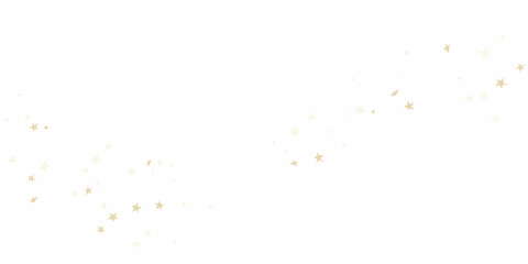 diagonal trail of scattered golden stars on white background star vector illustration pattern astronomy cosmic celestial © Asit