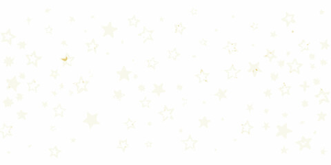 scattered golden stars on white background pattern astronomy celestial cosmic space symbol ornament decoration design graphic © Asit