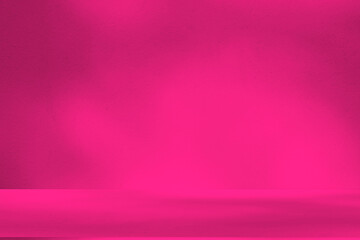 Wall interior background, studio and backdrops show products.with shadow from window color pink background for text insertion and presentation interior decoration 