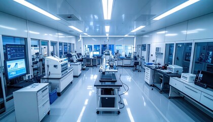 Fototapeta premium Modern Medical Research Laboratory With Advanced Scientific Equipment