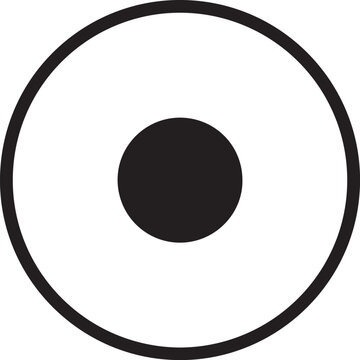 Radio Button Icon Selected State Circle Dot Outline Vector
