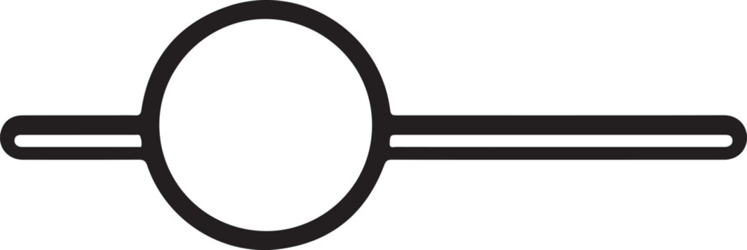 Slider Control Icon Horizontal Track Knob Outline Vector