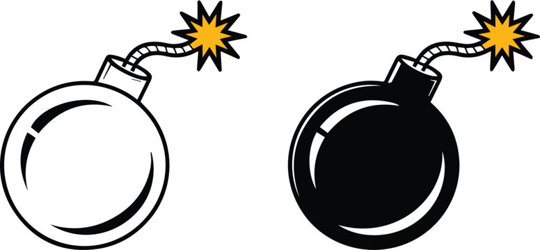 Bomb Icon For Game And Mobile App Interface