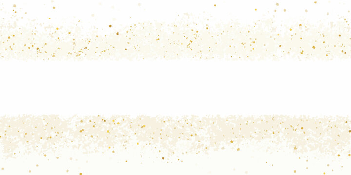 a festive header design with gold confetti on white background celebration party event decoration sparkle glitter