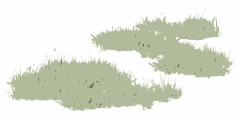 natural scattered grass clusters with varying density on white background vegetation botanical plant flora green transparent © PabanBiswas