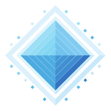 Abstract nested diamond geometric pattern vector