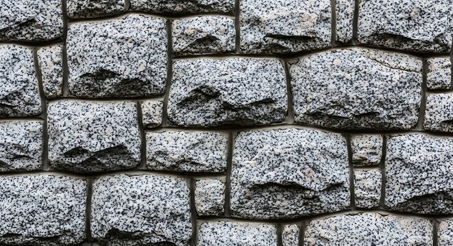 Close-up of a weathered stone wall with rough texture and detailed pattern.