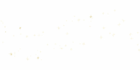 diagonal wavy trail of scattered golden stars on transparent background star sparkle twinkle astronomy cosmic vector illustration pattern design graphic element © Rita