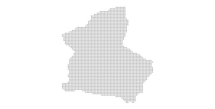 Abstract dotted map of palawan province philippines isolated on white background digital art.