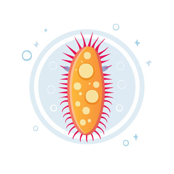 Orange Bacterium Vector Illustration