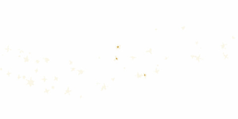 diagonal wavy trail of scattered golden stars on white background star sparkle twinkle astronomy cosmic vector illustration pattern design graphic element © Lalin