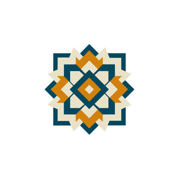 Symmetrical Geometric Star Pattern Vector