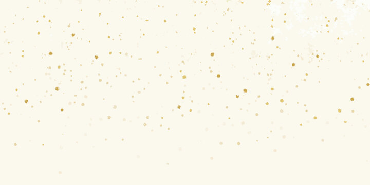 a festive header design with scattered golden confetti on cream background dots holiday celebration pattern vector graphic decorative sparkle event party