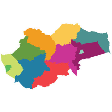Detailed vector map of Jambi province with 11 administrative regencies and cities.