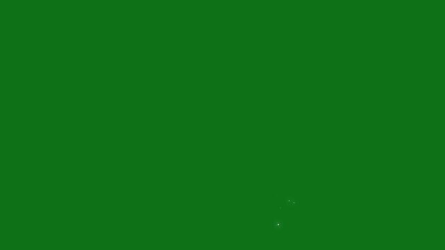Magic glitter star trail animation with white glowing fairy dust, twinkling sparkle line, shimmering starlight burst, curved pixie dust path, doodle stars, luxury glitter transition on green screen 4K