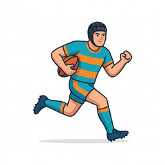 Obraz premium American Football Ball Symbol Flat Vector Illustration