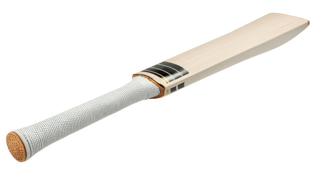 Professional Wooden Cricket Bat with Grip Isolated on White background