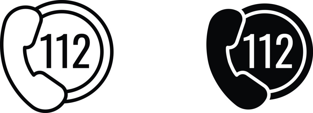 Emergency 112 call icon for website projects
