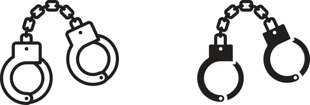 Handcuffs icon for website projects