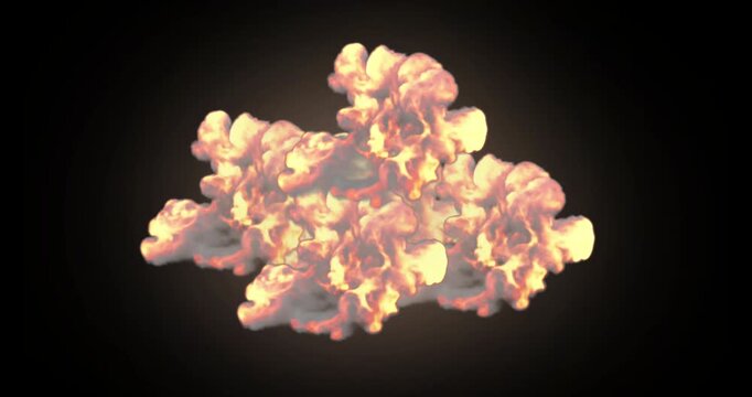  VFX flame burst fire clouds 4k
