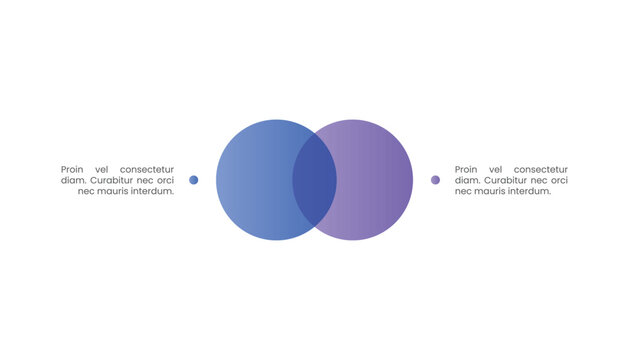 2 Circles Venn Diagram Business Infographic Design