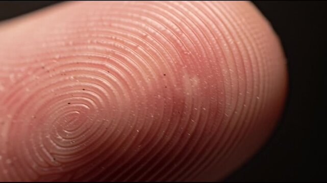Closeup of human finger print detail 1.