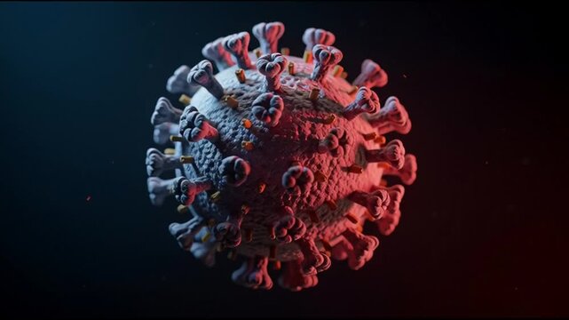 Coronavirus COVID19 virus particle illustration 1.