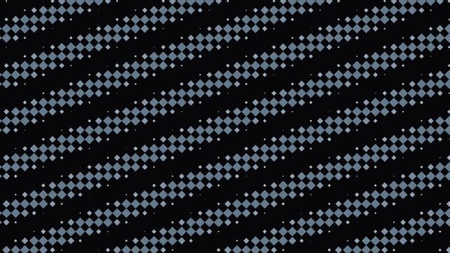 Abstract dotted pattern with diagonal lines on black background