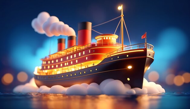 Ocean Liner Illustration