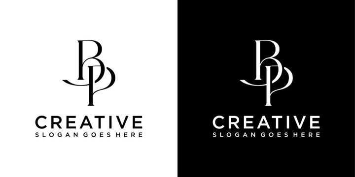 BP or PB initial letter logo design vector concept