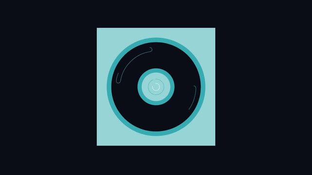 Stylized illustration of a compact disc against black background