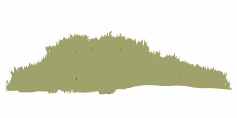 flowing curved grass landscape forming gentle hill silhouette natural scenic outdoor terrain vegetation simple minimalist vector © Debashis