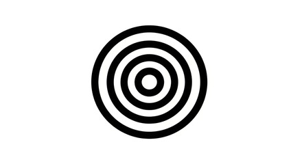 Naklejka premium Black and white concentric circle design.