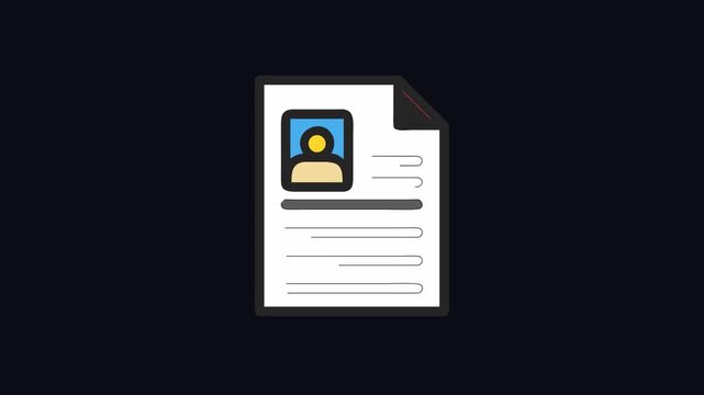 Modern resume document design with basic graphic elements