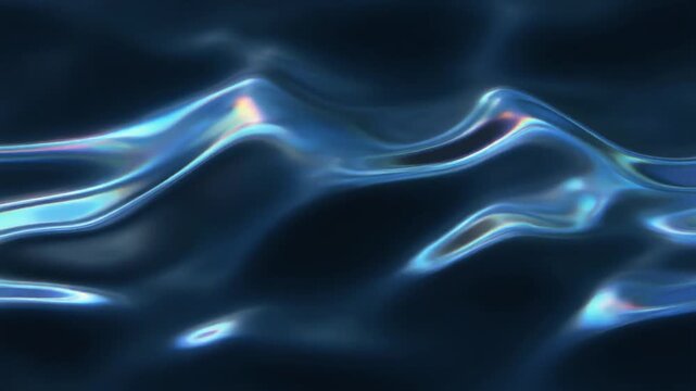 Blue 3D Glass Morph Abstract Background