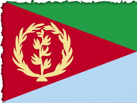 Eritrea Flag with Burnt Edges Effect - Digital Illustration