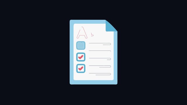 Iconic A plus grade on paper exam, checklist