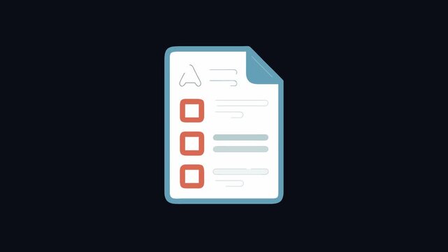 Form checklist document graphic icon style against black background